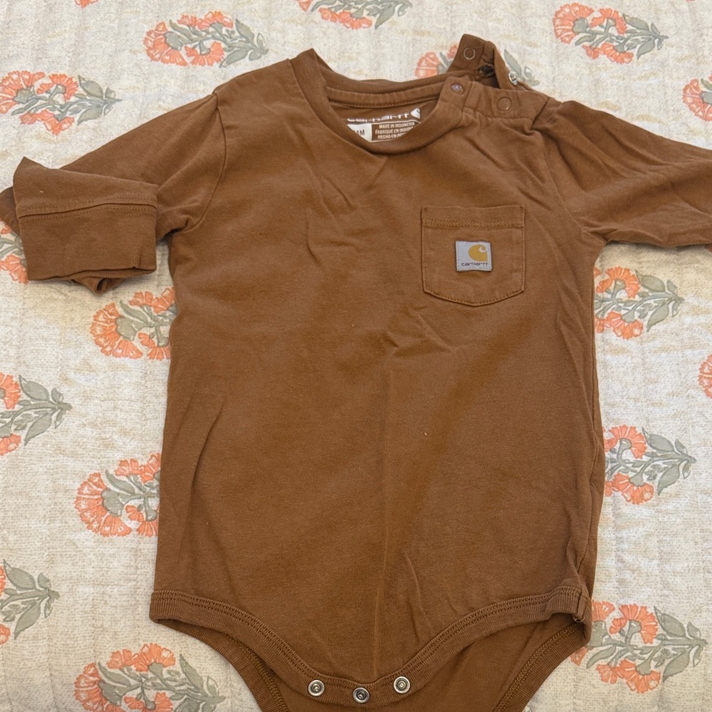 Carhartt Brown Baby Bodysuit